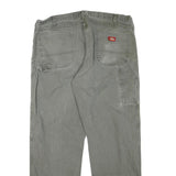 DICKIES Mens Regular Grey Cotton Blend Jeans W42 L32 Workwear Durable Zip