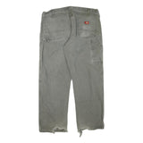 DICKIES Mens Regular Grey Cotton Blend Jeans W42 L32 Workwear Durable Zip