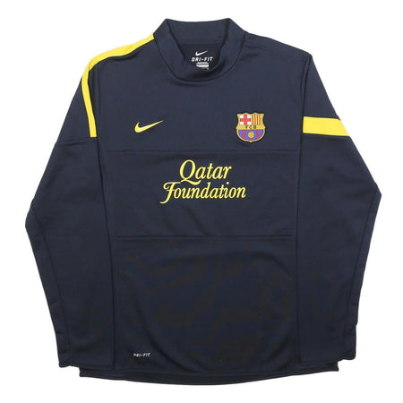 NIKE Mens Blue & Yellow Football Sweatshirt Crew Neck XL Qatar Foundation