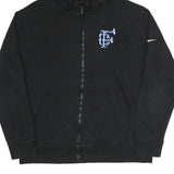 NIKE Mens Black F Logo Zip Up Hoodie L Athletic Casual Sweatshirt