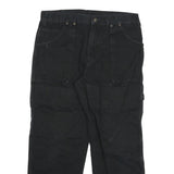 DICKIES Mens Black Relaxed Straight Denim Jeans W32 L28 Workwear Zip Fly