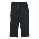 DICKIES Mens Black Relaxed Straight Denim Jeans W32 L28 Workwear Zip Fly