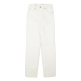 LEVI'S Womens Jeans White Regular Straight Denim W24 L27 Cotton Blend Zip