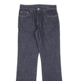 DKNY Womens Regular Fit Straight Denim Jeans Dark Blue W28 L32 Cotton Blend Zip