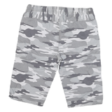 SKATE NATION Mens Shorts Grey Camouflage Casual M W32 Drawstring Cotton Blend