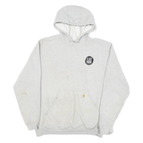 CARHARTT Mens Grey Hoodie L Flat Made Concrete Logo Cotton Blend