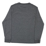 LEE Mens Grey Long Sleeve Crew Neck T-Shirt M Cotton Blend Comfortable Fit