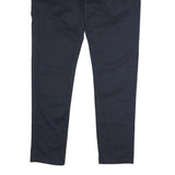 DICKIES Mens Polyester Blend Navy Slim Straight Trousers W38 L32 Workwear