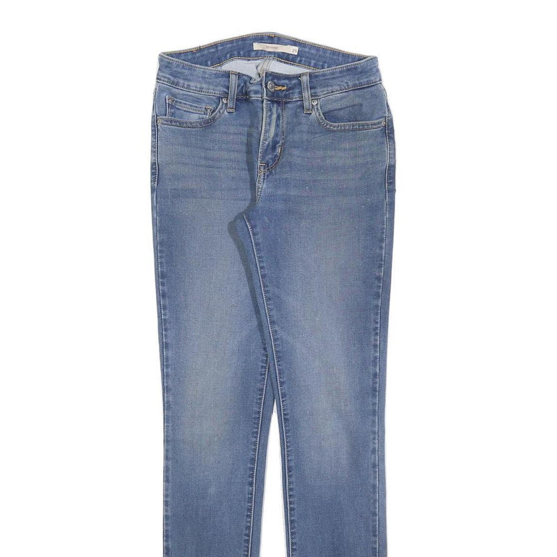 LEVI'S 711 Womens Jeans Blue Slim Skinny Denim Medium W25 L32 Stretch Zip