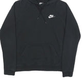 NIKE Mens Black Hoodie XS Cotton Blend Pullover Sweatshirt Drawstring Hood
