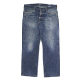 CARHARTT WIP Mens Blue Regular Fit Straight Denim Medium Wash W36 L27 Casual Zip