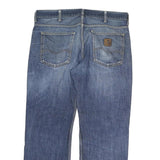 CARHARTT WIP Mens Blue Regular Fit Straight Denim Medium Wash W36 L27 Casual Zip