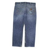 CARHARTT WIP Mens Blue Regular Fit Straight Denim Medium Wash W36 L27 Casual Zip