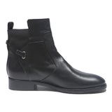 BALENCIAGA Womens Ankle Boots Black Leather UK 4 Stylish Chic Comfortable