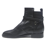 BALENCIAGA Womens Ankle Boots Black Leather UK 4 Stylish Chic Comfortable