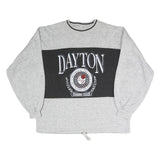 Womens Grey & Black Dayton Games Club Crew Neck M Cotton Blend Sweatshirt