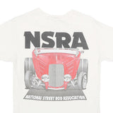 GILDAN Mens White Street Rod Nationals South Graphic T-Shirt S Short Sleeve Crew