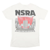 GILDAN Mens White Street Rod Nationals South Graphic T-Shirt S Short Sleeve Crew