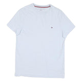 TOMMY HILFIGER Womens White XS T-Shirt Short Sleeve Crew Neck Classic Cotton