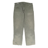 DICKIES Mens Jeans Olive Green Regular Straight Denim Fair W40 L34 Workwear Zip