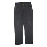 CARHARTT Mens Cotton Blend Black Regular Fit Straight Leg Trousers W32 L32