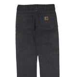 CARHARTT Mens Cotton Blend Black Regular Fit Straight Leg Trousers W32 L32