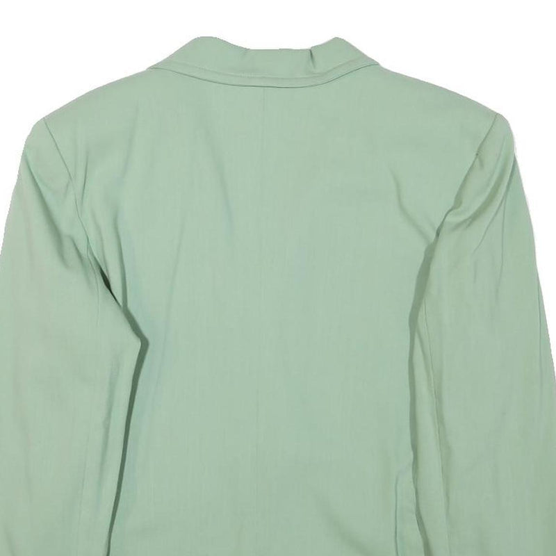 DONNA PIU Womens Green Wool Button Jacket M Wool Classic Tailored Lapel Plain