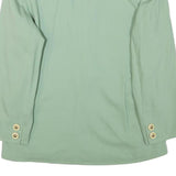 DONNA PIU Womens Green Wool Button Jacket M Wool Classic Tailored Lapel Plain