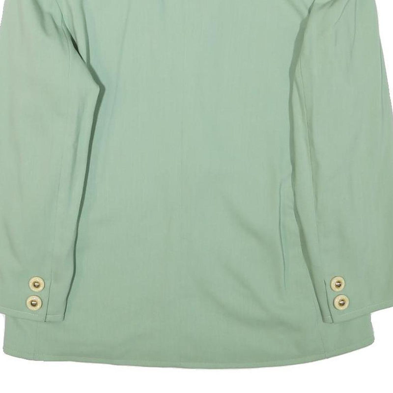 DONNA PIU Womens Green Wool Button Jacket M Wool Classic Tailored Lapel Plain