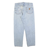 CARHARTT Mens Relaxed Light Blue Denim Jeans W34 L30 Casual Workwear Zip Closure