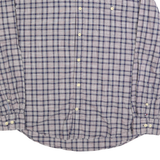 TOMMY HILFIGER Mens Blue & Maroon Check Shirt XL Casual Long Sleeve Button Down
