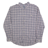 TOMMY HILFIGER Mens Blue & Maroon Check Shirt XL Casual Long Sleeve Button Down