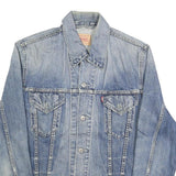 LEVI'S Mens Blue Denim Jacket M Cotton Button Closure Classic Western Style