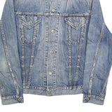 LEVI'S Mens Blue Denim Jacket M Cotton Button Closure Classic Western Style