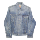 LEVI'S Mens Blue Denim Jacket M Cotton Button Closure Classic Western Style