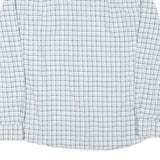 NAUTICA Mens White & Blue Check Shirt XL Cotton Blend Long Sleeve Classic Fit