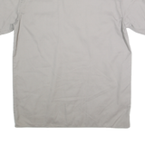 DICKIES Mens Grey Workwear Shirt Short Sleeve Cotton Blend L Casual Unbranded