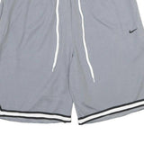 NIKE Mens Shorts Grey Casual L W30 Sports Swoosh Logo Drawstring Waistband