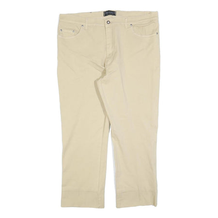 ZER BERUS Womens Jeans Beige Regular Straight Denim W40 L28 Zip Cotton Blend