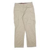 DICKIES Mens Cotton Blend Beige Regular Straight Trousers W32 L30 Durable