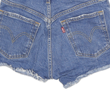 LEVI'S Womens Denim Blue Cut-Off Shorts S W22 Distressed Hem Casual