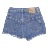 LEVI'S Womens Denim Blue Cut-Off Shorts S W22 Distressed Hem Casual