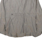 MAX&CO Womens Beige Cotton Blend Button Jacket M Checked Stylish Classic