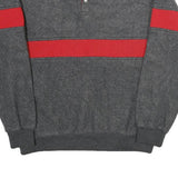 VAN HEUSEN Mens Grey & Red Jumper Pullover Round Neck Basic Knit M Casual Style