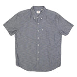 LEVI'S Mens Blue Shirt M Cotton Blend Button Down Short Sleeve Casual