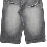BUCK ROJER Mens Cotton Blend Grey Casual Denim Shorts XL W34