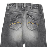 BUCK ROJER Mens Cotton Blend Grey Casual Denim Shorts XL W34