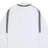 NIKE Mens White Paris Saint Germain 1/4 Zip Sweatshirt S Athletic Sportswear