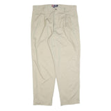 CHAPS RALPH LAUREN Mens Cotton Blend Beige Regular Fit Straight Leg Trousers W38