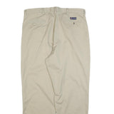 CHAPS RALPH LAUREN Mens Cotton Blend Beige Regular Fit Straight Leg Trousers W38